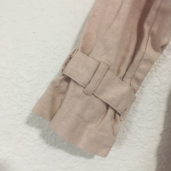 Zara Pink Blush Linen Blend Coat - Picture 6 of 11